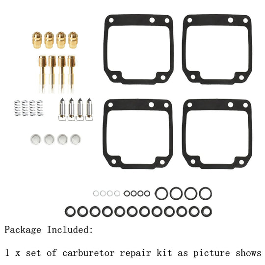 Labwork 4-Pack Carburetor Repair Kits with Floating Needle Replacement for Yamaha FZ600 YX600 RADIAN 1986-1990