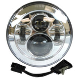 Labwork 7 LED Projector Chrome Headlight Replacement for Street Glide Softail FLHX F LAB WORK MOTO