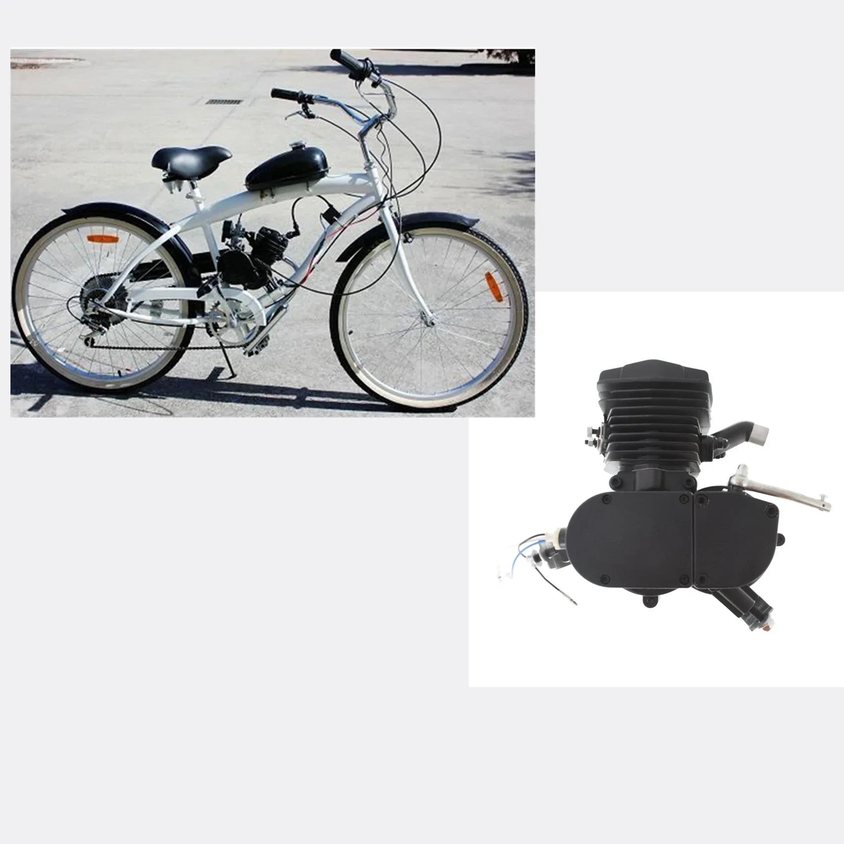 Labwork 80cc 2 Stroke Gas Engine Motor Replacement for 26 or 28 bikes V-frame Motorised LAB WORK MOTO