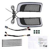 Labwork Black Motorcycle Fairing Lower Grills Turn Signals / LED Running Light Replacement for 2014-20 Touring Motorcycles LAB WORK MOTO