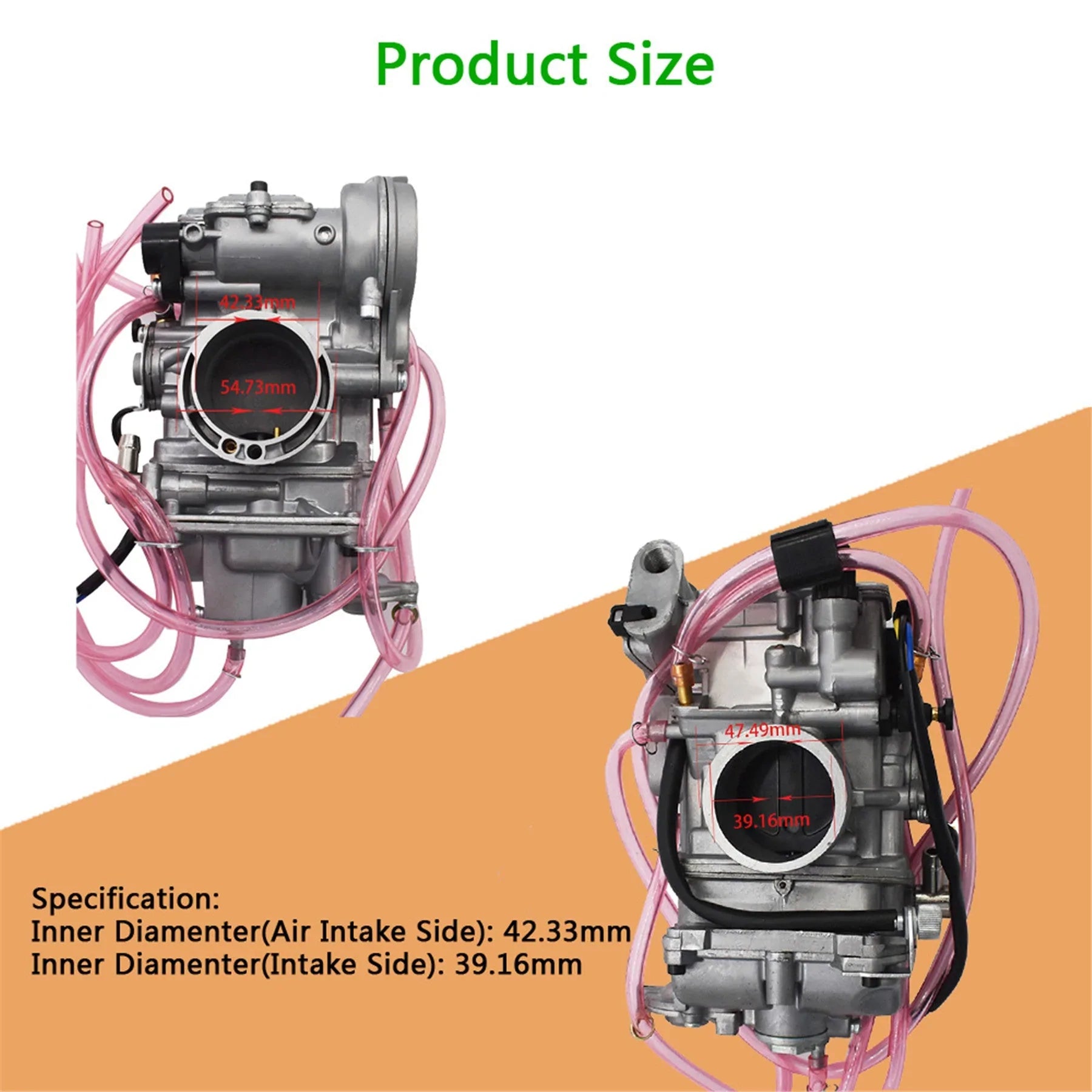 Labwork Carburetor 40mm with Fuel Filter Replacement for 1998-2000 WR 400 F WR400F Motorcycle Carb LAB WORK MOTO