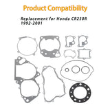 Labwork Complete Gasket Kit Top & Bottom End Engine Set Replacement for Honda CR250R LAB WORK MOTO