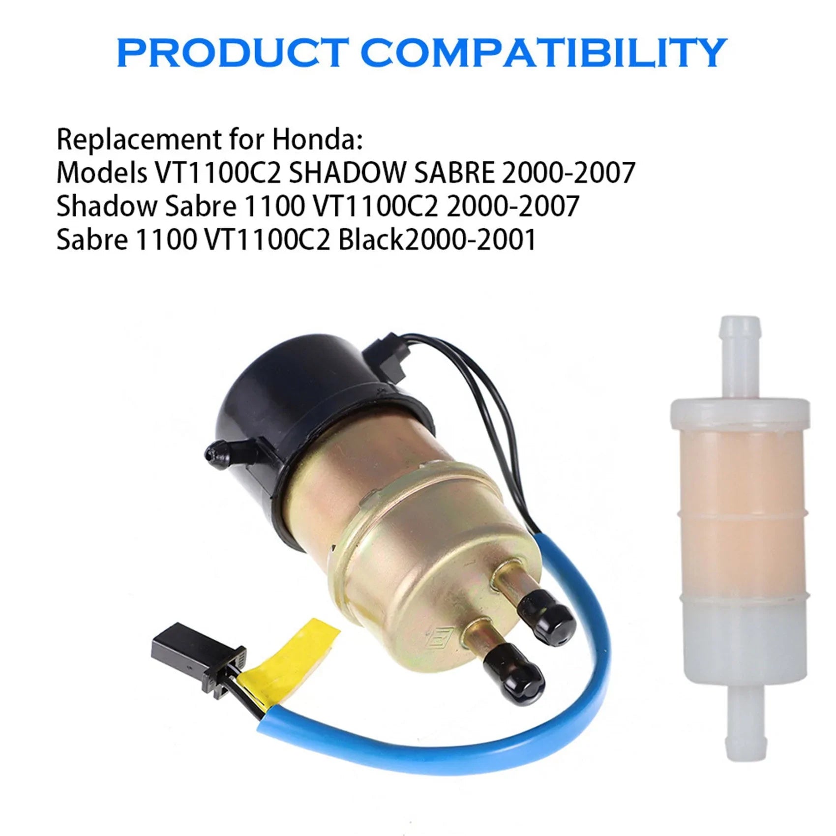 Labwork Fuel Pump and Filter Replacement for Honda VT1100C2 Shadow Sabre 1100 2000 2001 2002-2007 LAB WORK MOTO