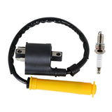 Labwork Ignition Coil and Spark Plug W/Cap Replacement for Honda Rancher 420 TRX420 2007-2013 30510-HP5-601 LAB WORK MOTO