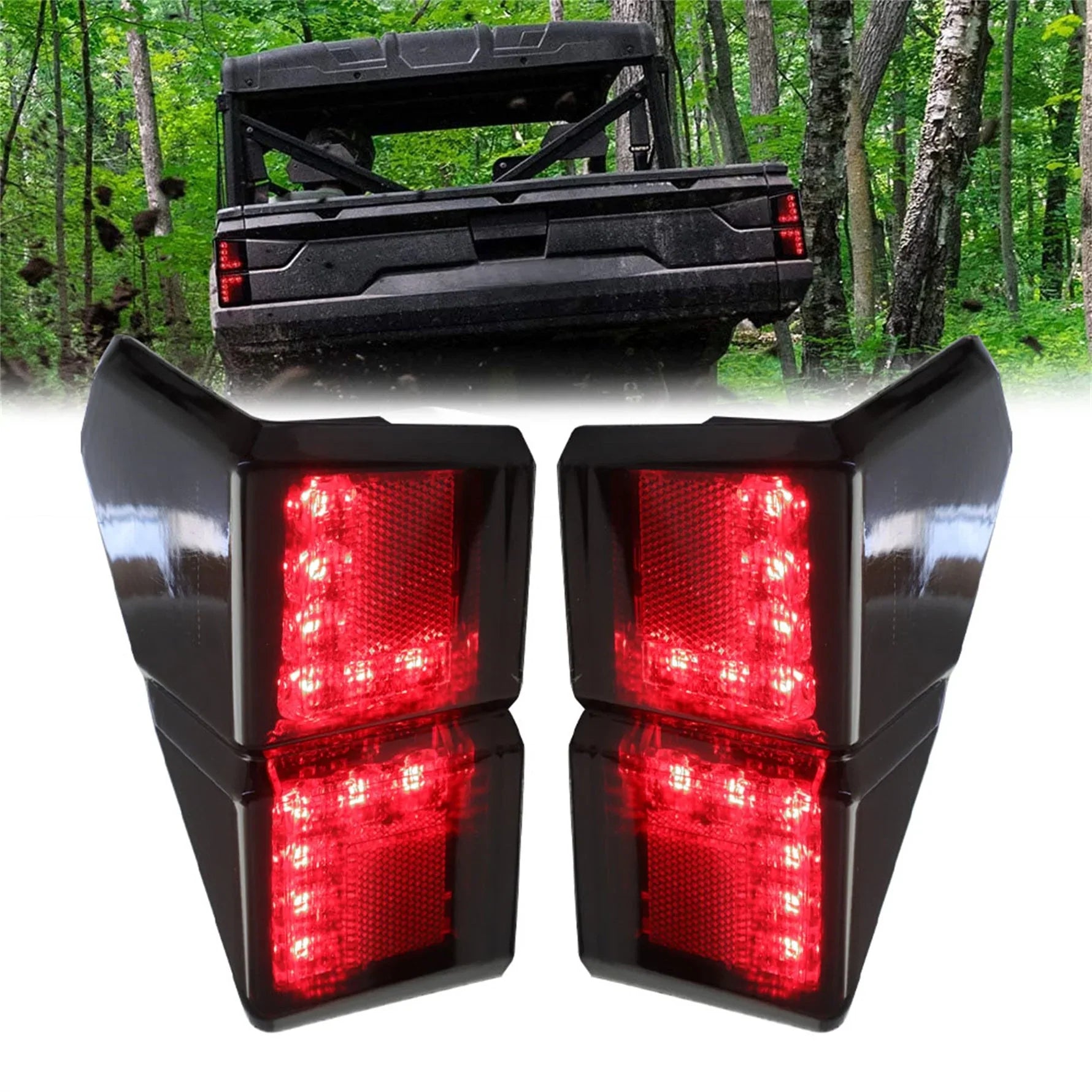 Labwork Left+Right Rear Tail Light Replacement for Polaris Ranger 1000 XP CREW 2413766 2018-2021 LAB WORK MOTO