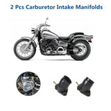 Labwork Motorcycle 2 Pack intake pipe Intake Manifold Carburetor Boot Replacement for Yamaha 4TR-13586-01-00 4TR-13596-01-00 93210-36769 XVS650 V-STAR 1997-2015 LAB WORK MOTO