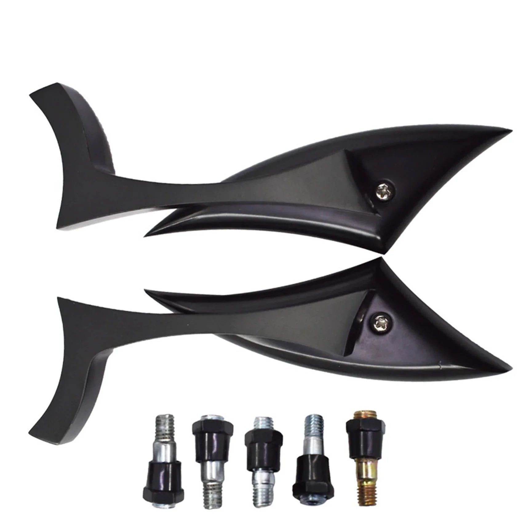 Labwork Motorcycle Black Blade Rear View Mirrors 8mm/10mm Blade Spear Rearview Side Mirror Replacement for Honda Suzuki Yamaha Cruiser Chopper Sportster Dyna Softail Street Bike Scooter Dirt Bike LAB WORK MOTO