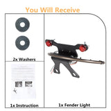 Labwork Motorcycle Fender Tail Turn Signal Light Bar Tag Bracket Replacement for Victory Vegas 8-Ball High Ball Gunner LAB WORK MOTO