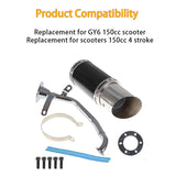 Labwork Short Exhaust System Muffler Pipe Replacement for GY6 150cc 4 Stroke Scooter LAB WORK MOTO