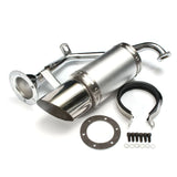 Labwork Short Exhaust System Muffler Pipe Replacement for GY6 150cc 4 Stroke Scooter Sliver LAB WORK MOTO