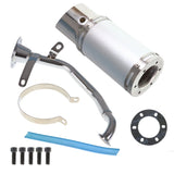 Labwork Short Exhaust System Muffler Pipe Replacement for GY6 150cc 4 Stroke Scooter Sliver LAB WORK MOTO