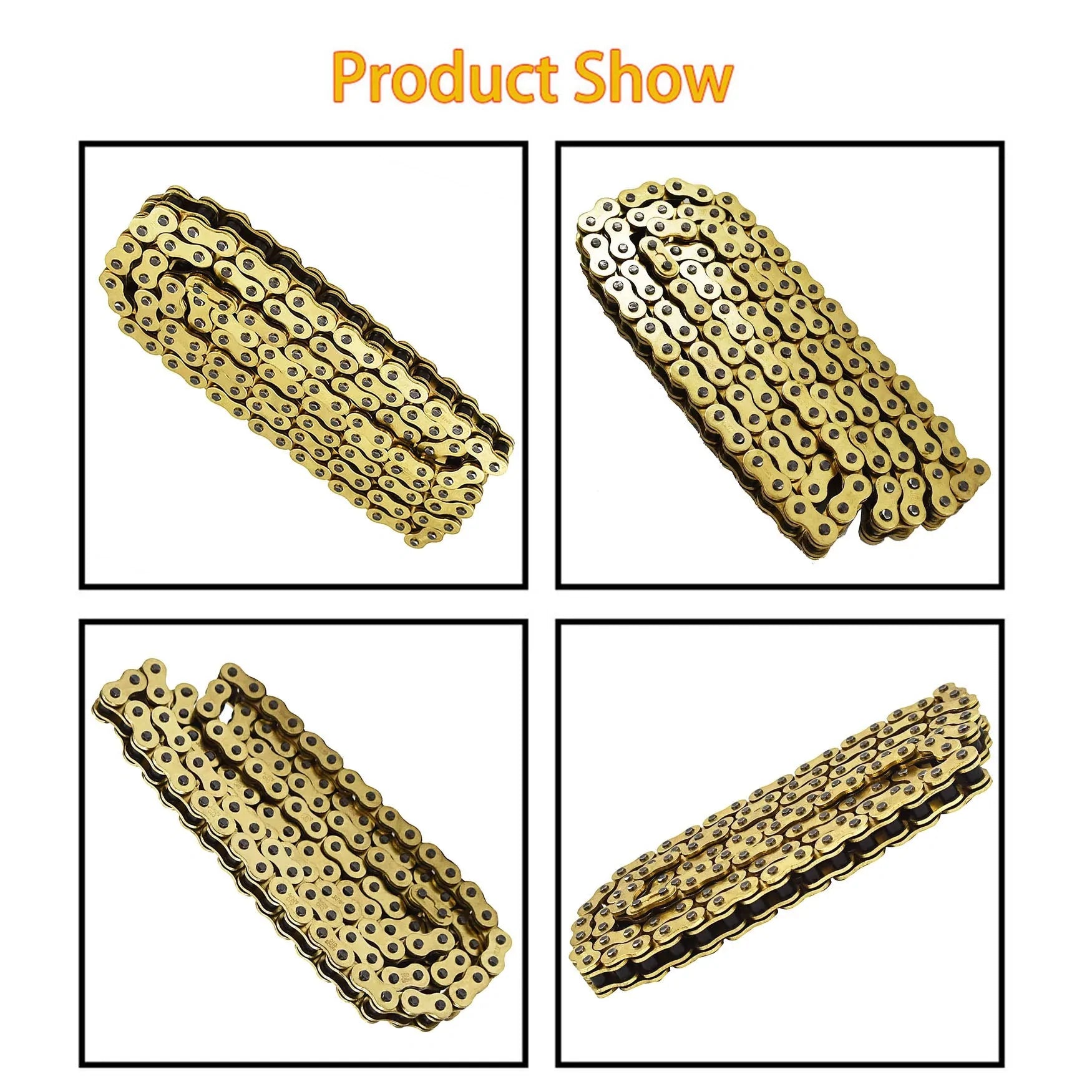 Labwork With O-Ring Drive Chain Gold Color 525-120 Replacement for Suzuki Honda Kawasaki ATV Motorcycle 525 Pitch 120 Links LAB WORK MOTO