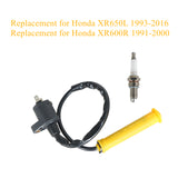 labwork Ignition Coil Spark Plug Replacement For Honda XR650L 1993-2016 30510-MN1-680 30700-KF0-163