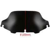 8 Black Wave Windshield Windscreen Replacement for Touring FLHT FLHTC FLHX Street Glide Glide