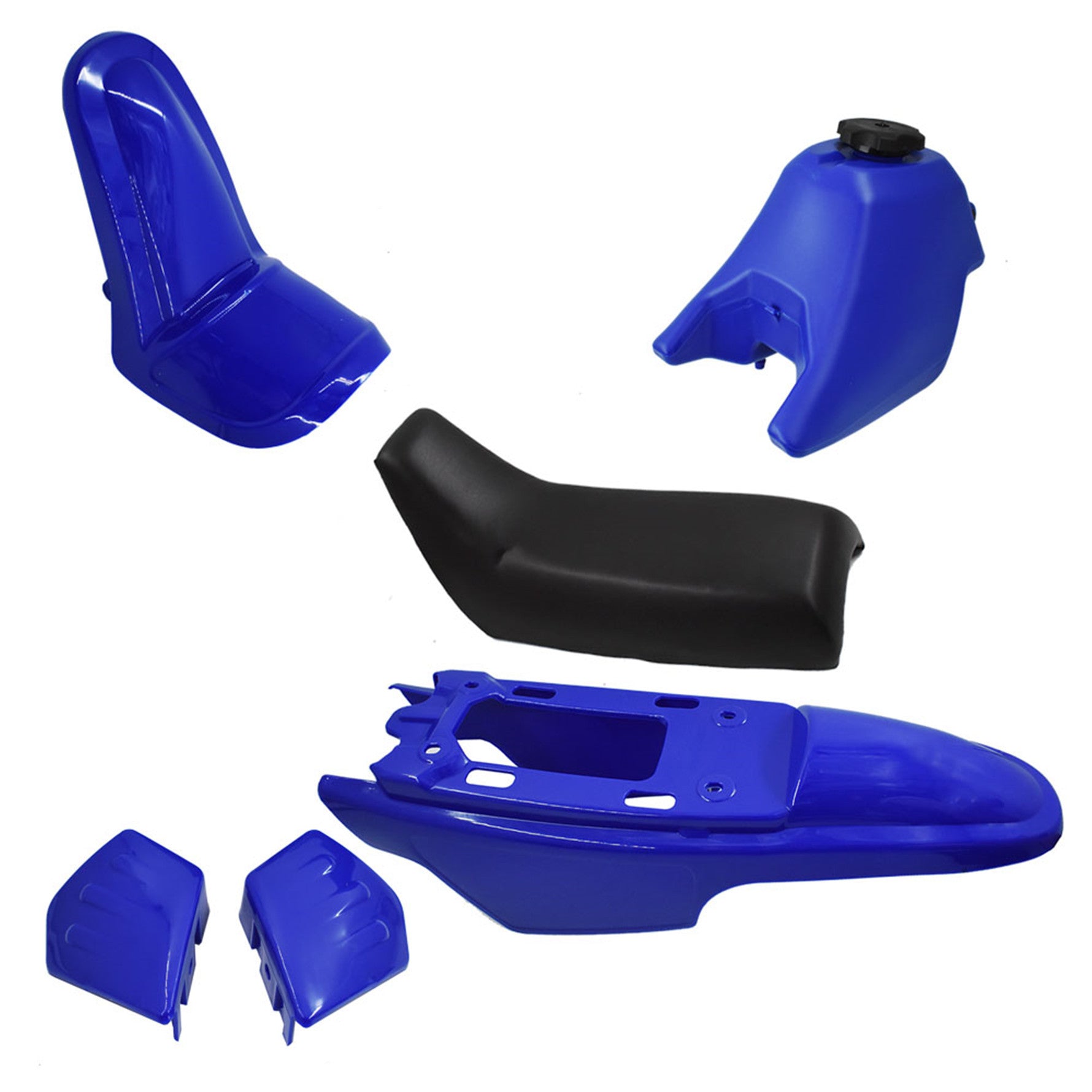 labwork Plastic Fender Body Kit with Seat Gas Tank Replacement for Yamaha PW50 PY50 Blue