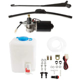 labwork 12V Electric Motor Universal UTV Windshield Wiper Kit with Windshield Washer Pump Kit Replacement for Polaris Ranger RZR 900 1000 Turbo Can Am X3 etc LAB WORK MOTO