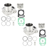 labwork 2 Cylinder Piston Gasket Kits Replacement for Bombardier Outlander 400 LAB WORK MOTO