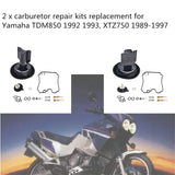 labwork 2-Pack Carburetor Carb Membrane Diaphragm Vacuum Rebuild Repair Kits Fit for Yamaha TDM850 1992-1993 XTZ750 1989-1997 LAB WORK MOTO