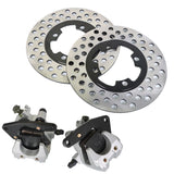 labwork Brake Rotors and Front Brake Calipers Replacement for 2007-2014 Yamaha Grizzly 350 400 450 YFM LAB WORK MOTO