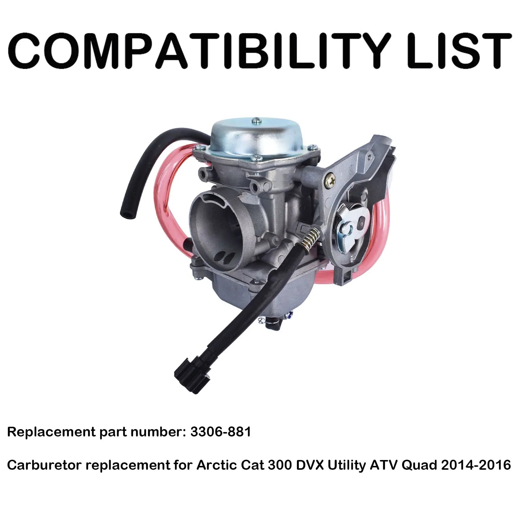 labwork Carburetor Carb Fit for Arctic Cat 2014-2016 300 Dvx Utility ATV Quad 3306-881 LAB WORK MOTO