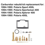 labwork Carburetor Carb Rebuild Repair Kit Fit for Polaris 400 400L Sport Sportsman Xplorer 1994 1995 LAB WORK MOTO