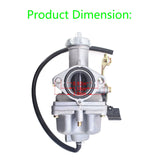 labwork Carburetor Carb with Choke Throttle Cable Replacement for Honda ATV TRX250EX Sportrax 250 2X4 2006-2008 LAB WORK MOTO