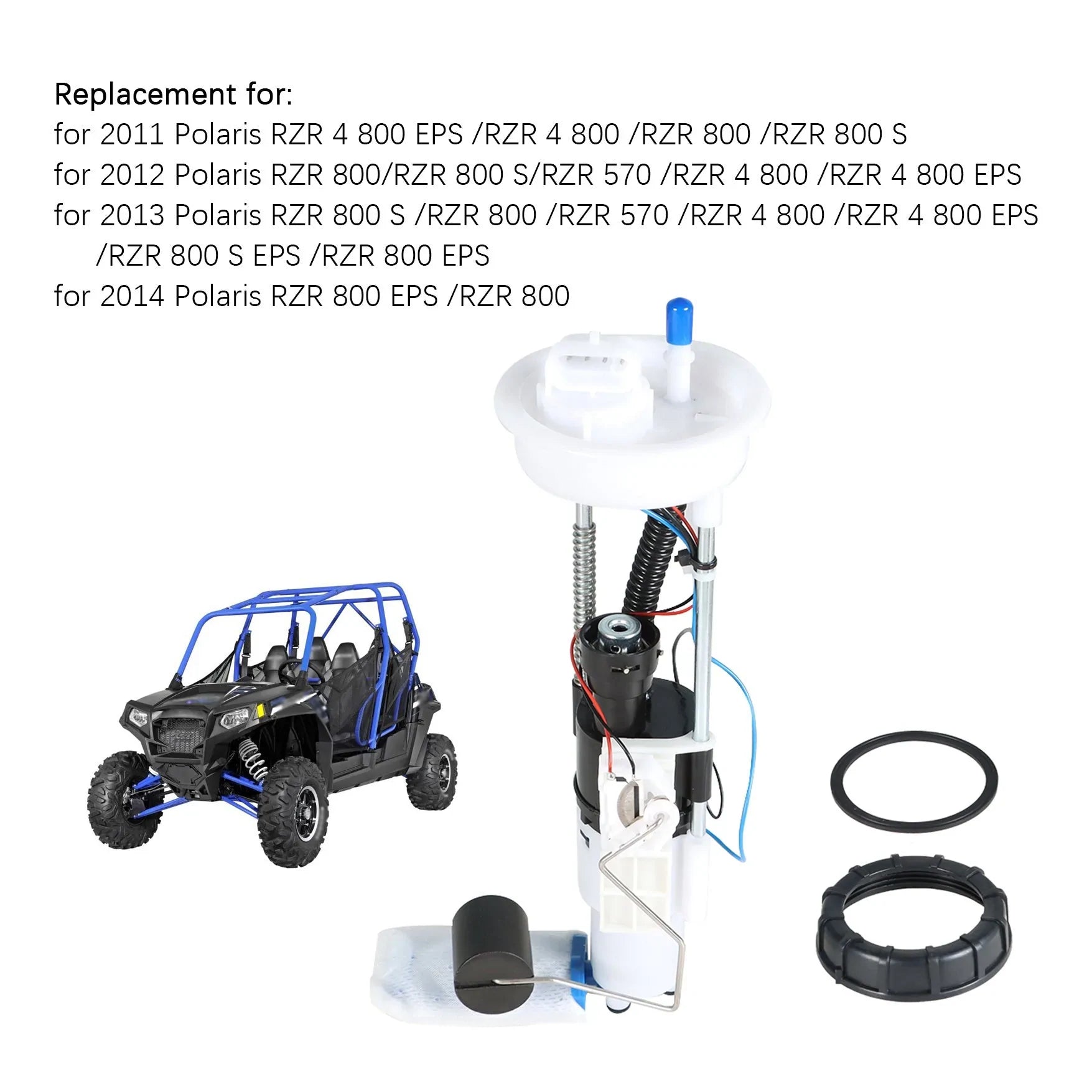 labwork Fuel Pump Kit Replacement for 2011 Polaris Rzr 4 800 Eps /Rzr 800 /Rzr 800 S 47-1011 LAB WORK MOTO