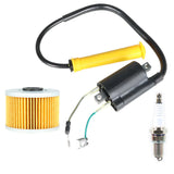 labwork Ignition Coil Spark Plug & Oil Filter Replacement for Honda Sportrax 400 TRX400EX 1999-2006 30700-KCZ-000 30500-HN1-003 LAB WORK MOTO