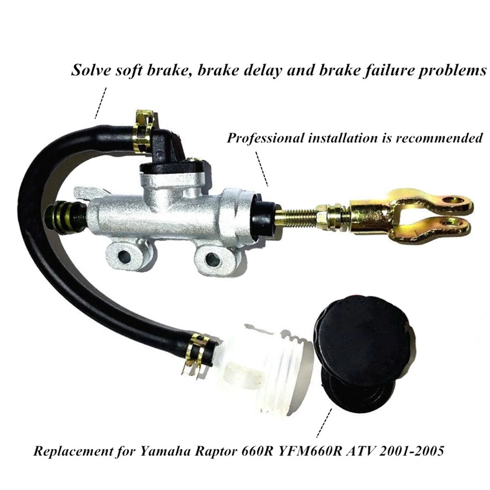 labwork Rear Disc Brake Master Cylinder Assembly Replacement for Yamaha Raptor 660 660r Atv 2001-2005 LAB WORK MOTO
