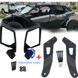 labwork Rear Side View Mirror+Roof 50 Light Bar Bracket Kit Replacement for 2017-2020 Can Am Maverick X3 xrs xds max LAB WORK MOTO