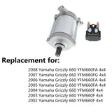 labwork Starter Motor & Relay Solenoid Replacement for Yamaha Grizzly 660 YFM660 LAB WORK MOTO