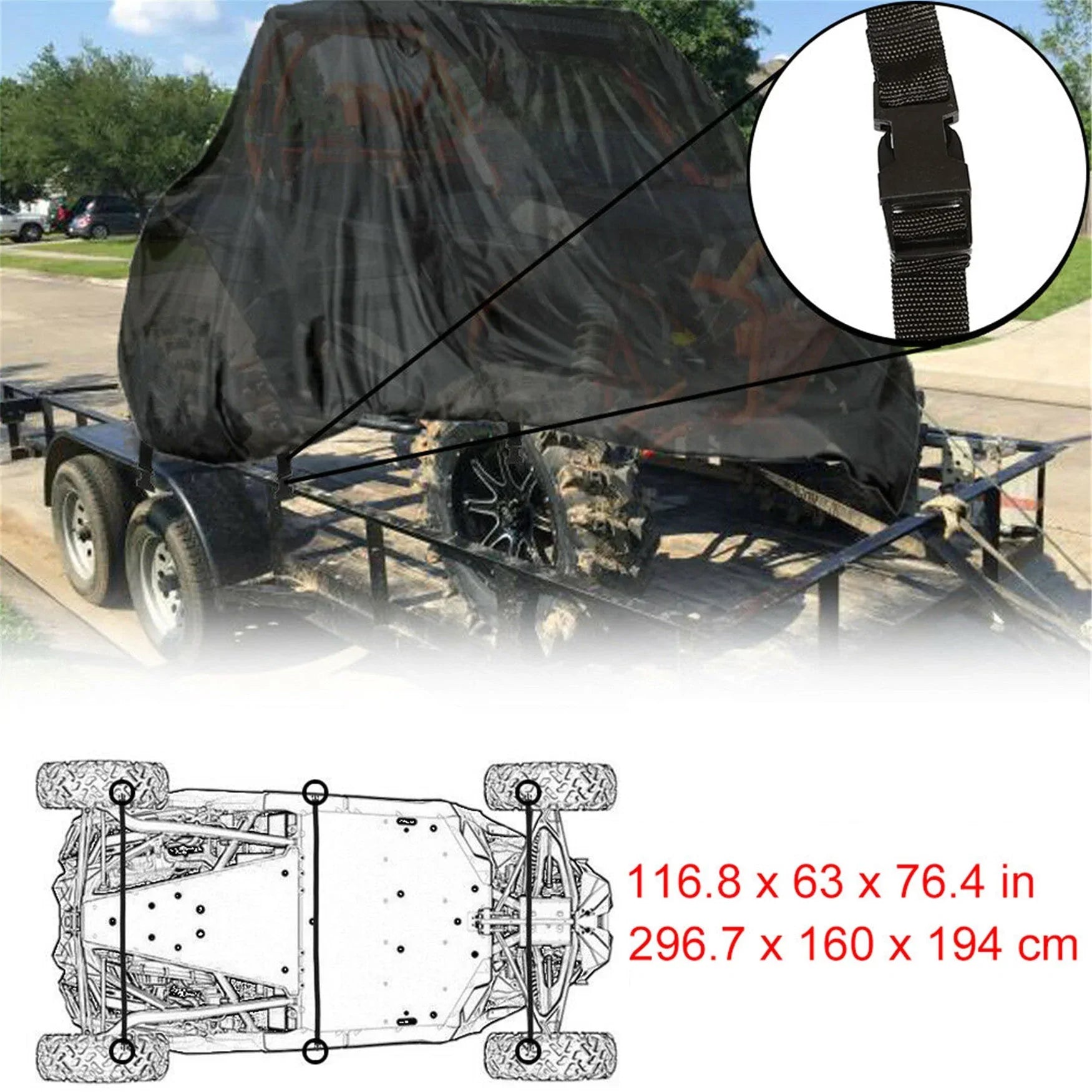 labwork Utility Vehicle Storage Cover Waterproof Replacement for 2016-2019 Pioneer 1000 SXS LAB WORK MOTO